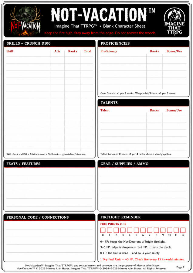 Character Sheet 2 Character Sheet 2